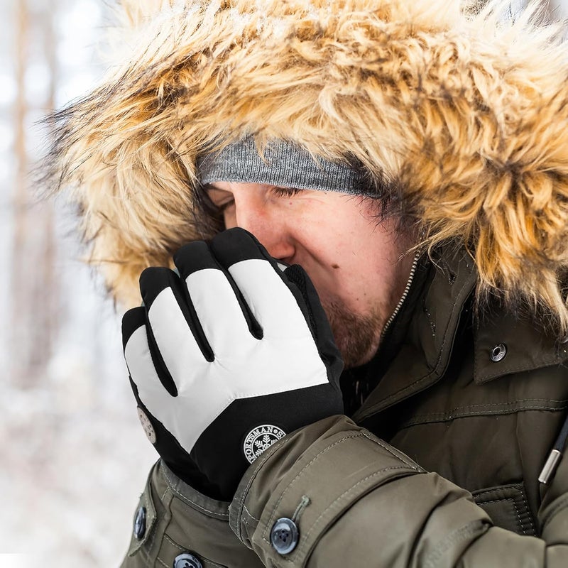 Pleneal Winter Ski Gloves Women Men, Windproof Waterproof Gloves with Warm Touchscreen Thermal Lining Anti-Slip for Work Cycling Motorcycle Snowboarding - Image 5